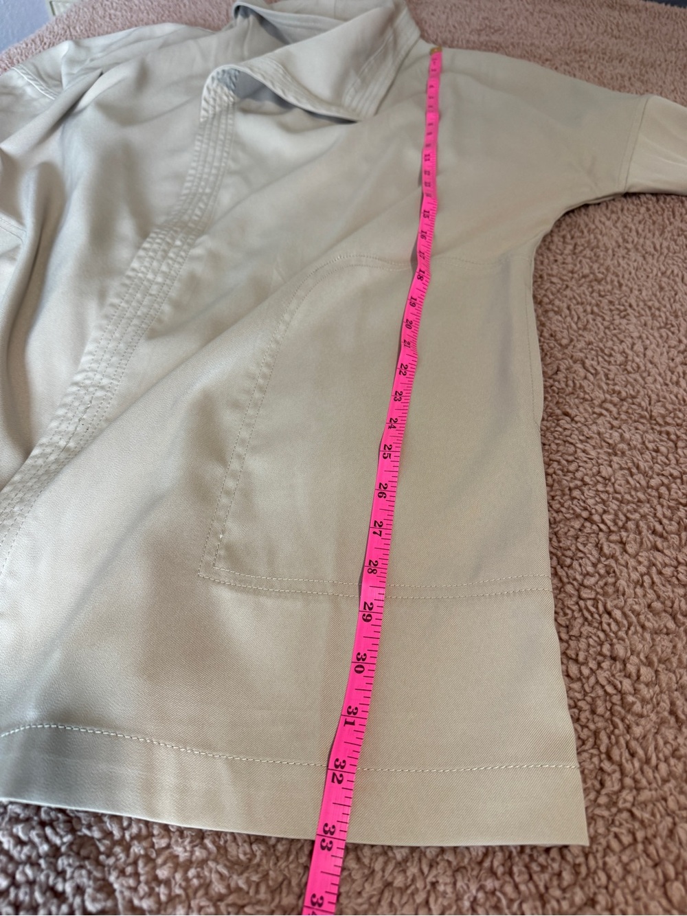 NWT Max Studio Sandstone Draped Open-Front Duster Jacket - Picture 8 of 9
